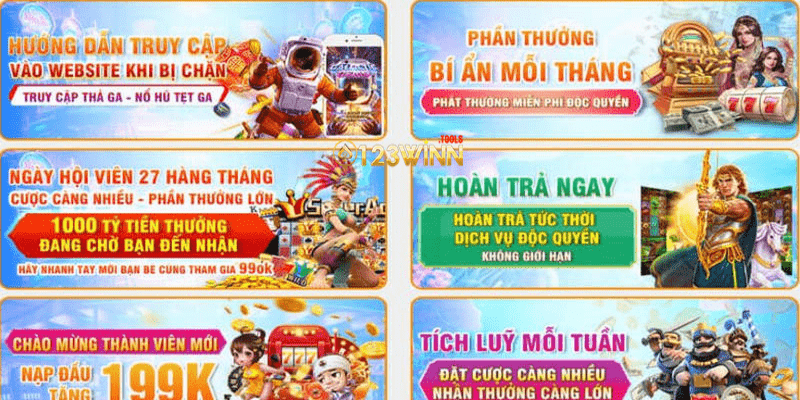 Khuyến mãi tân binh từ 123Win diễn ra thường xuyên